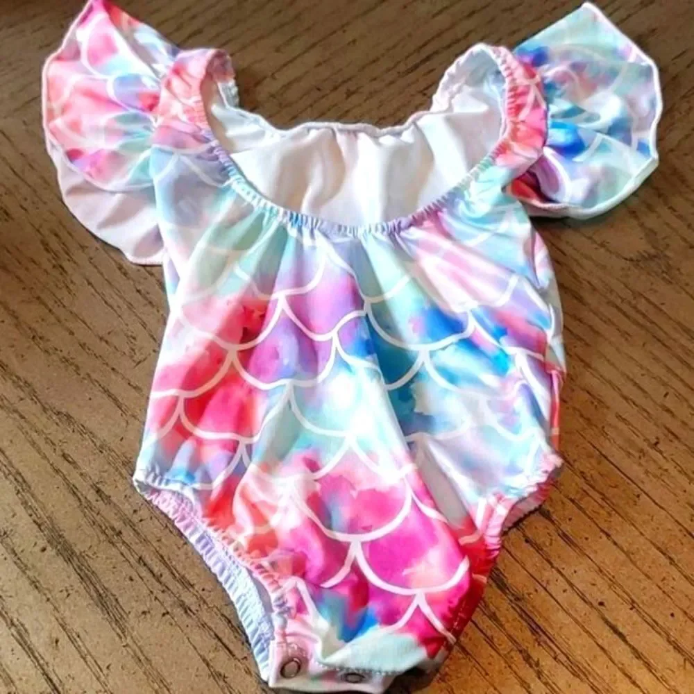 HP💗6-12 month baby girl swimsuit mermaid NWOT